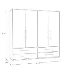 Drehtürenschrank >MOKKARIS< in Artisan Eiche - 205,9x200,1x58,8cm (BxHxT)