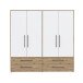 Drehtürenschrank >MOKKARIS< in Artisan Eiche - 205,9x200,1x58,8cm (BxHxT)