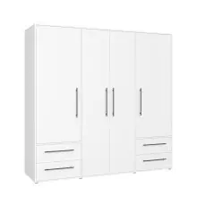 Drehtürenschrank >MOKKARIS< in weiß -...
