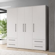 Drehtürenschrank >MOKKARIS< in weiß - 205,9x200,1x58,8cm (BxHxT)