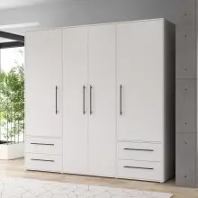 Drehtürenschrank >MOKKARIS< in weiß -...