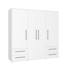 Drehtürenschrank >MOKKARIS< in weiß -...