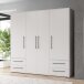 Drehtürenschrank >MOKKARIS< in weiß - 205,9x200,1x58,8cm (BxHxT)