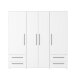 Drehtürenschrank >MOKKARIS< in weiß - 205,9x200,1x58,8cm (BxHxT)