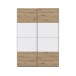 Schiebetürenschrank >SCHACH&MATT 2< in Weiss / Artisan Eiche - 150,1x210,5x61,2cm B/H/T