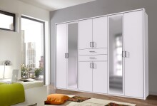 Kleiderschrank-Set >Dillingen< in Weiß -...