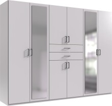 Kleiderschrank-Set >Dillingen< in Weiß - 273x213x58cm (BxHxT)