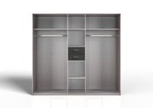 Kleiderschrank >Dillingen< in Graphit - 228x213x58cm (BxHxT)