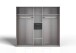 Schlafzimmer-Set >Dillingen< in Graphit - 228x213x58cm (BxHxT)