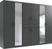 Kleiderschrank >Dillingen< in Graphit - 273x213x58cm (BxHxT)