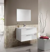Badezimmer-Set >ARUBA < in weiß glänzend...