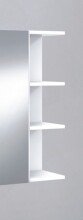 Hängeregal >Eckmodul Badezimmerschrank< in Weiß Hochglanz - 20x65x21 (BxHxT)