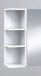 Hängeregal >Eckmodul Badezimmerschrank< in Weiß Hochglanz - 20x65x21 (BxHxT)