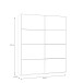 Schiebetürenschrank >SCHACH&MATT 2< in weiss / Spiegel - 170,3x210,5x61,2cm (BxHxT)
