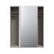 Schiebetürenschrank >SCHACH&MATT 2< in weiss / Spiegel - 170,3x210,5x61,2cm (BxHxT)