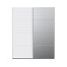 Schiebetürenschrank >SCHACH&MATT 2< in weiss / Spiegel - 170,3x210,5x61,2cm (BxHxT)