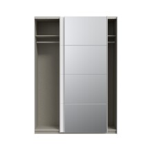 Schiebetürenschrank >SCHACH&MATT 2< in weiss - 150,1x210,5x61,2cm (BxHxT)