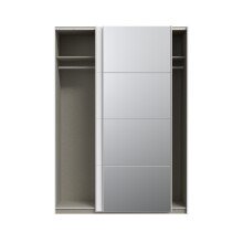 Schiebetürenschrank >SCHACH&MATT 2< in weiss - 150,1x210,5x61,2cm (BxHxT)