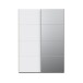 Schiebetürenschrank >SCHACH&MATT 2< in weiss - 150,1x210,5x61,2cm (BxHxT)