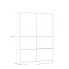 Schiebetürenschrank >SCHACH&MATT 2< in weiss - 150,1x210,5x61,2cm (BxHxT)