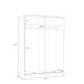 Schiebetürenschrank >SCHACH&MATT 2< in weiss - 150,1x210,5x61,2cm (BxHxT)