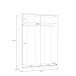 Schiebetürenschrank >SCHACH&MATT 2< in weiss - 150,1x210,5x61,2cm (BxHxT)