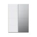 Schiebetürenschrank >SCHACH&MATT 2< in weiss - 150,1x210,5x61,2cm (BxHxT)