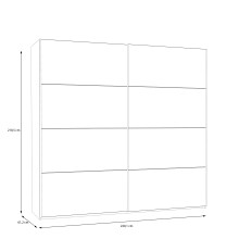 Schiebetürenschrank >SCHACH&MATT 2< in Artisan Eiche/ Weiß - 220,1x210,5x61,2 (BxHxT)