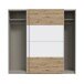Schiebetürenschrank >SCHACH&MATT 2< in Artisan Eiche/ Weiß - 220,1x210,5x61,2 (BxHxT)