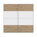 Schiebetürenschrank >SCHACH&MATT 2< in Artisan Eiche/ Weiß - 220,1x210,5x61,2 (BxHxT)