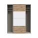 Schiebetürenschrank >SCHACH&MATT 2< in Weiss / Artisan Eiche - 170,3x210,5x61,2cm B/H/T