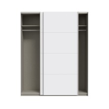 Schiebetürenschrank >SCHACH&MATT 2< in Weiss - 170,3x210,5x61,2cm (BxHxT)