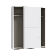 Schiebetürenschrank >SCHACH&MATT 2< in Weiss - 170,3x210,5x61,2cm (BxHxT)