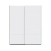 Schiebetürenschrank >SCHACH&MATT 2< in Weiss - 170,3x210,5x61,2cm (BxHxT)