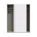 Schiebetürenschrank >SCHACH&MATT 2< in Weiss - 170,3x210,5x61,2cm (BxHxT)