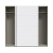 Schiebetürenschrank >SCHACH&MATT 2< in weiss - 220,1x210,5x61,2cm (BxHxT)