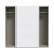 Schiebetürenschrank >SCHACH&MATT 2< in weiss - 220,1x210,5x61,2cm (BxHxT)