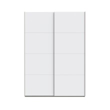 Schiebetürenschrank >SCHACH&MATT 2< in Weiss - 150,1x210,5x61,2cm (BxHxT)