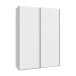 Schiebetürenschrank >SCHACH&MATT 2< in Weiss - 150,1x210,5x61,2cm (BxHxT)