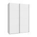 Schiebetürenschrank >SCHACH&MATT 2< in Weiss - 150,1x210,5x61,2cm (BxHxT)