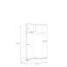 Schiebetürenschrank >Schach&matt< in Weiss  / Puccini Eiche - 120,1x190,5x61,2cm B/H/T