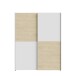 Schiebetürenschrank >Schach&matt< in Weiss  / Puccini Eiche - 150,1x190,5x61,2cm B/H/T