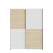 Schiebetürenschrank >Schach&matt< in Weiss  / Puccini Eiche - 150,1x190,5x61,2cm B/H/T