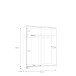 Schiebetürenschrank >Schach&matt< in Weiss  / Puccini Eiche - 150,1x190,5x61,2cm B/H/T
