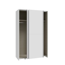 Schiebetürenschrank >Schach&matt< in Weiss - 120,1x190,5x61,2cm (BxHxT)