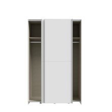 Schiebetürenschrank >Schach&matt< in Weiss - 120,1x190,5x61,2cm (BxHxT)