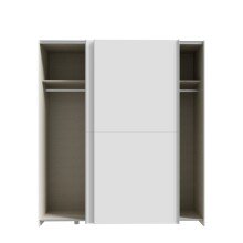 Schiebetürenschrank >Schach&matt< in Weiss - 170,3x190,5x61,2cm (BxHxT)