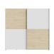 Schiebetürenschrank >Schach&matt< in Weiss /Puccini Eiche  - 200,1x190,5x61,2 (BxHxT)