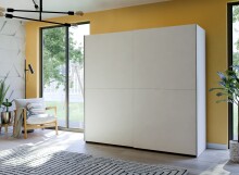 Schiebetürenschrank >Schach&matt< in weiss - 200,1x190,5x61,2cm (BxHxT)