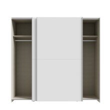 Schiebetürenschrank >Schach&matt< in weiss - 200,1x190,5x61,2cm (BxHxT)